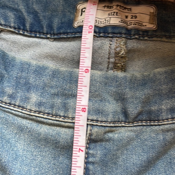 Free People Stretchy Semi Flare Slit Bottom Jeggings Side Zip W 29 NWOT - Picture 9 of 14